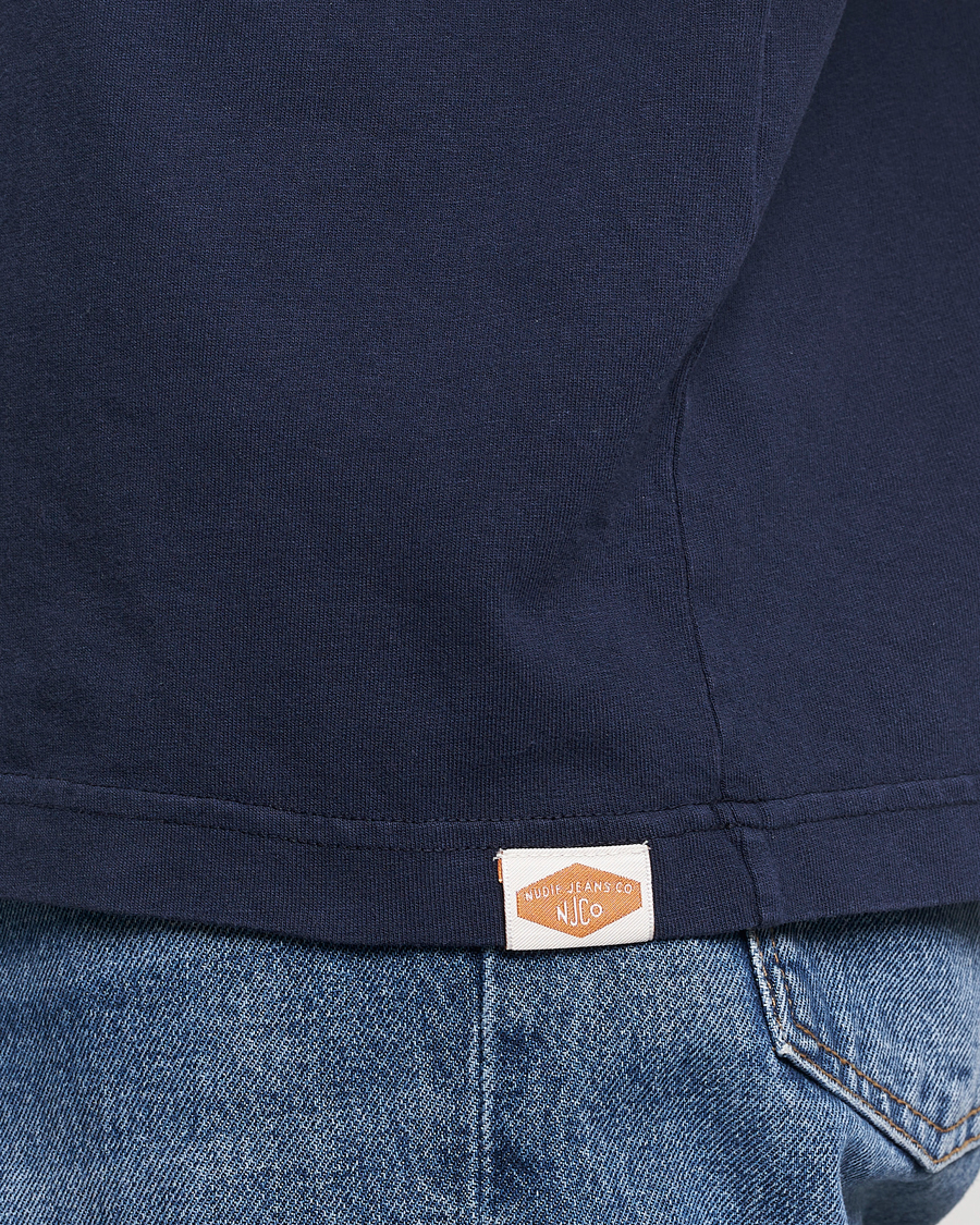 Herren | T-Shirts | Nudie Jeans | Uno Everyday Crew Neck T-Shirt Blue