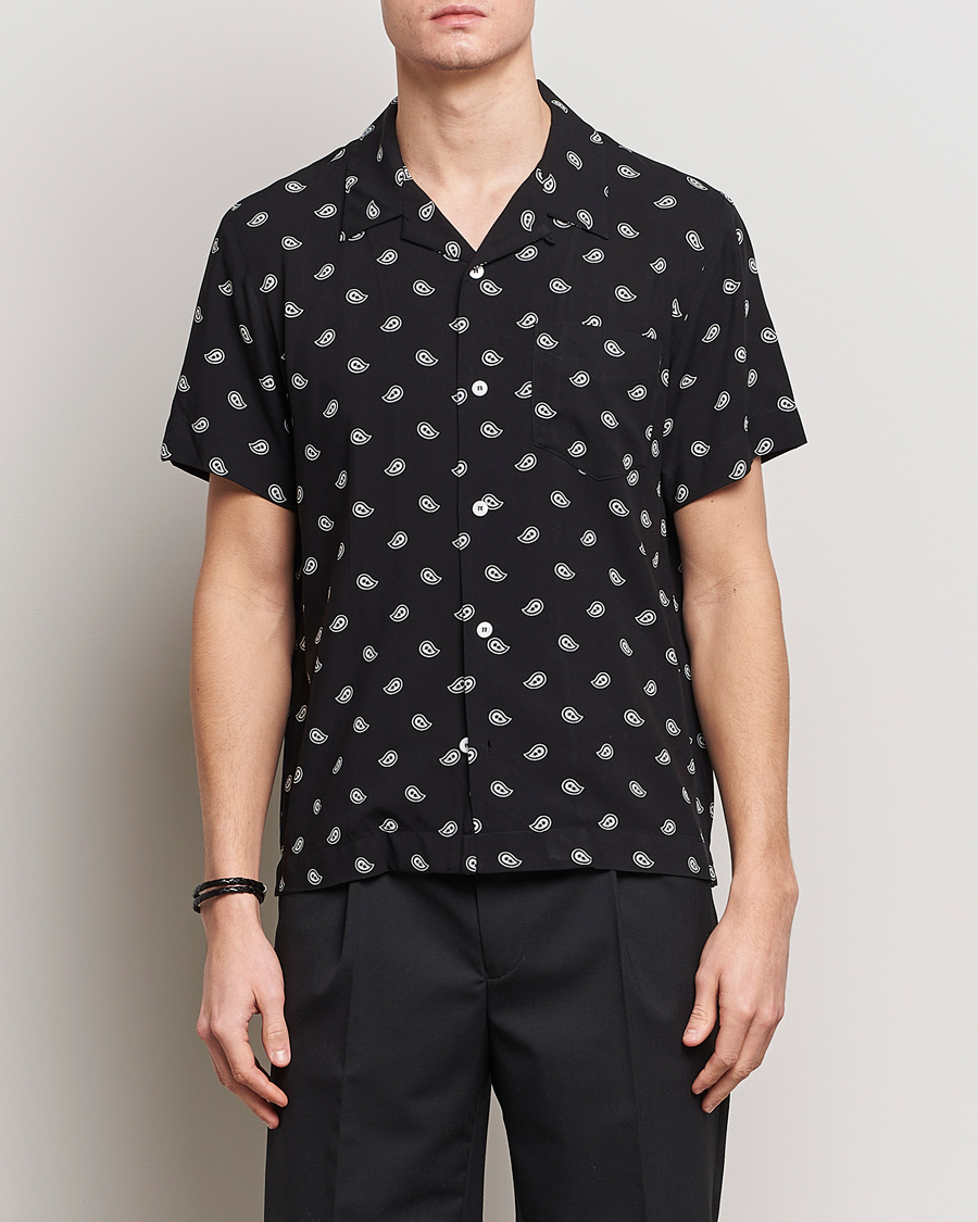 Men | Shirts | A.P.C. | Lloyd Printed Paisley Resort Shirt Black