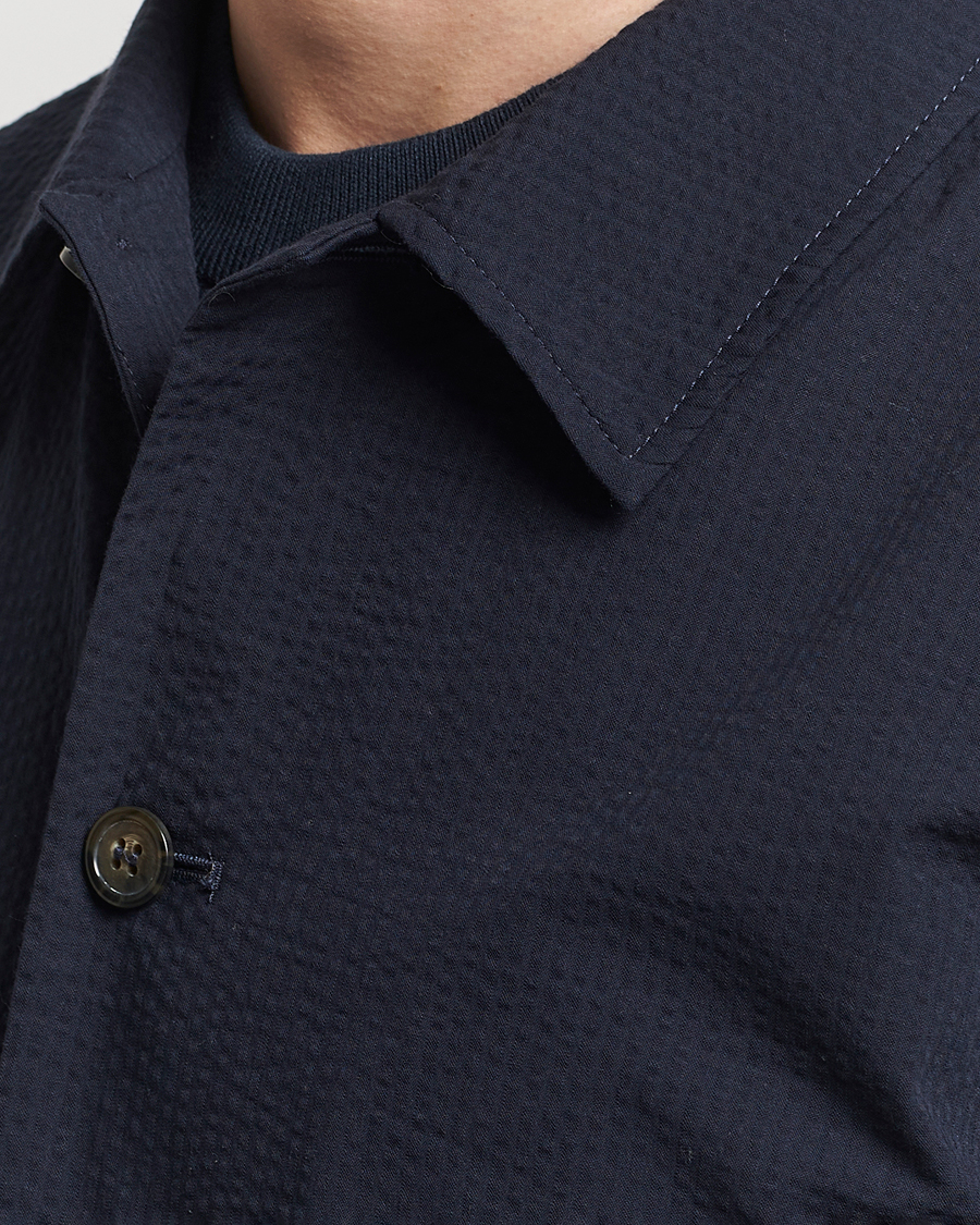 Herren | Hemden | A.P.C. | Brest Seersucker Overshirt Dark Navy