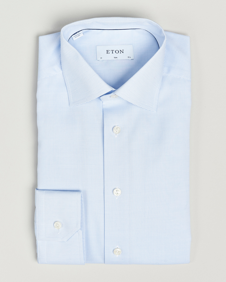 Herren | Hemden | Eton | Slim Fit Twill Shirt Light Blue