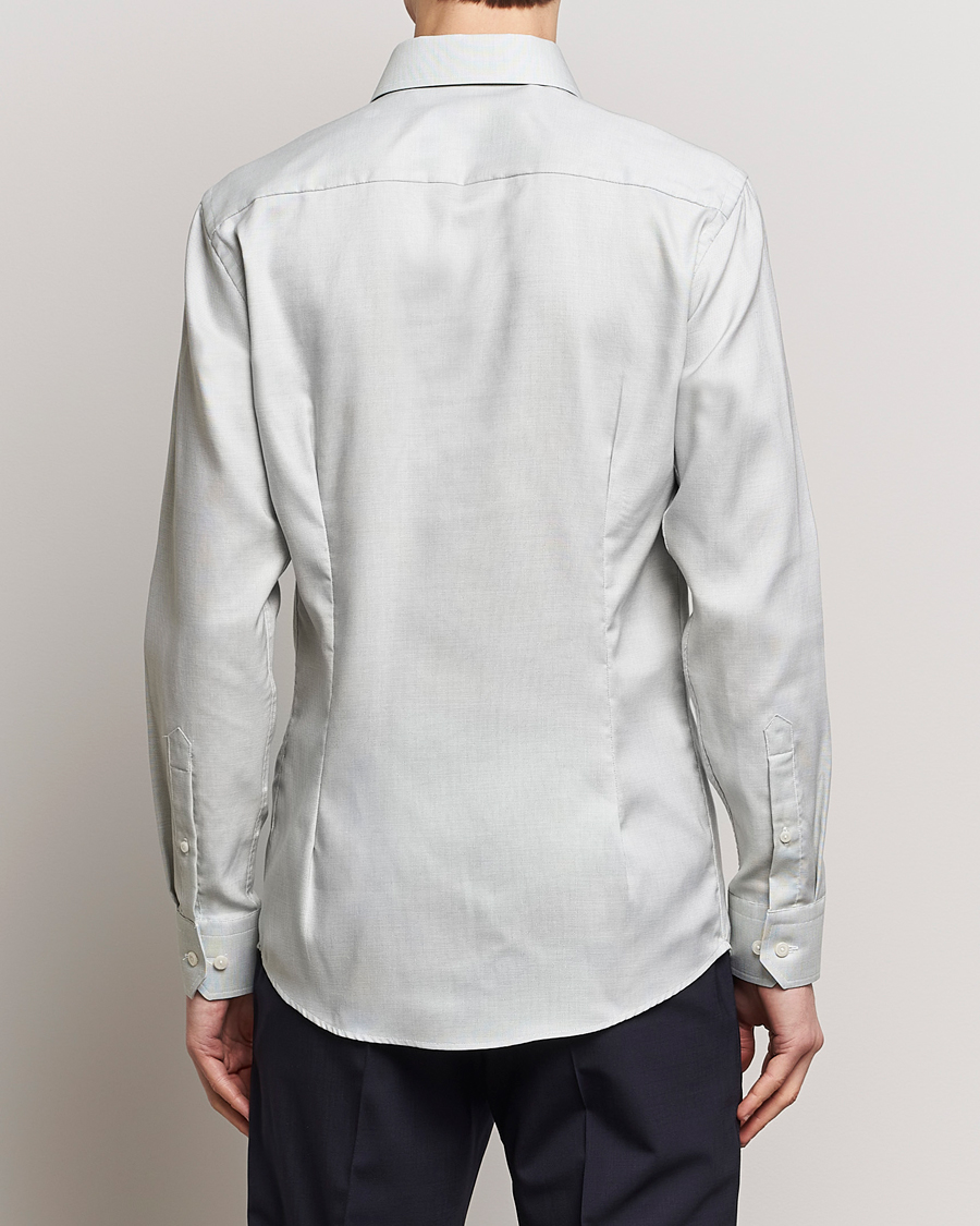 Herren | Hemden | Eton | Slim Fit Twill Shirt Mid Green