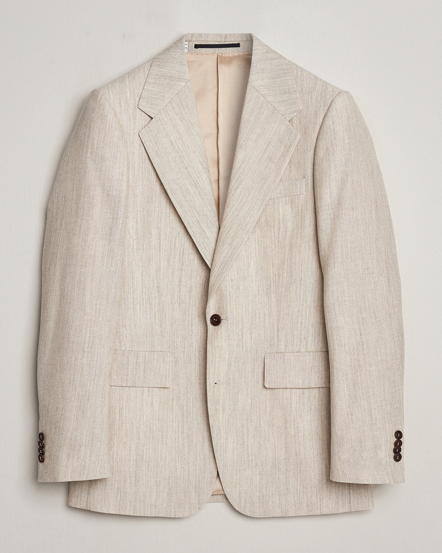 Herren | Sakkos | Tiger of Sweden | Jon Wool/Linen Canvas Blazer Natural White