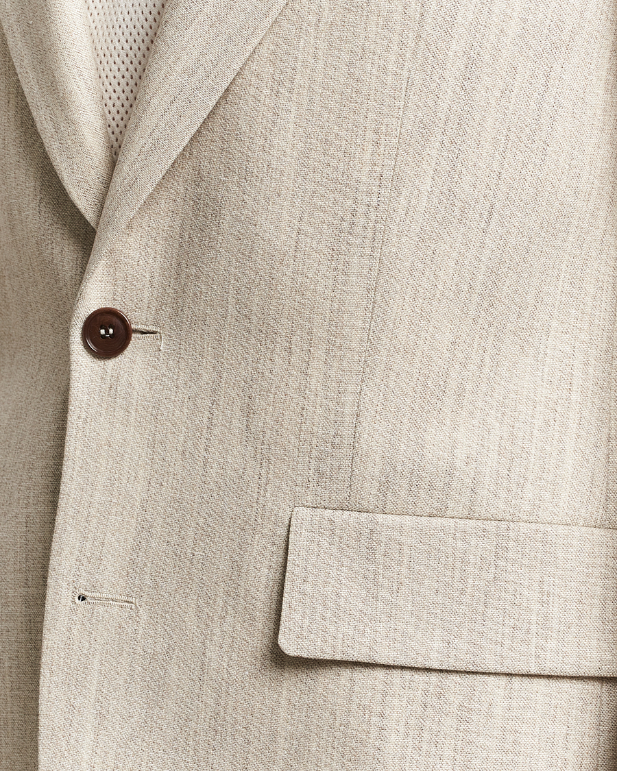 Herren | Sakkos | Tiger of Sweden | Jon Wool/Linen Canvas Blazer Natural White