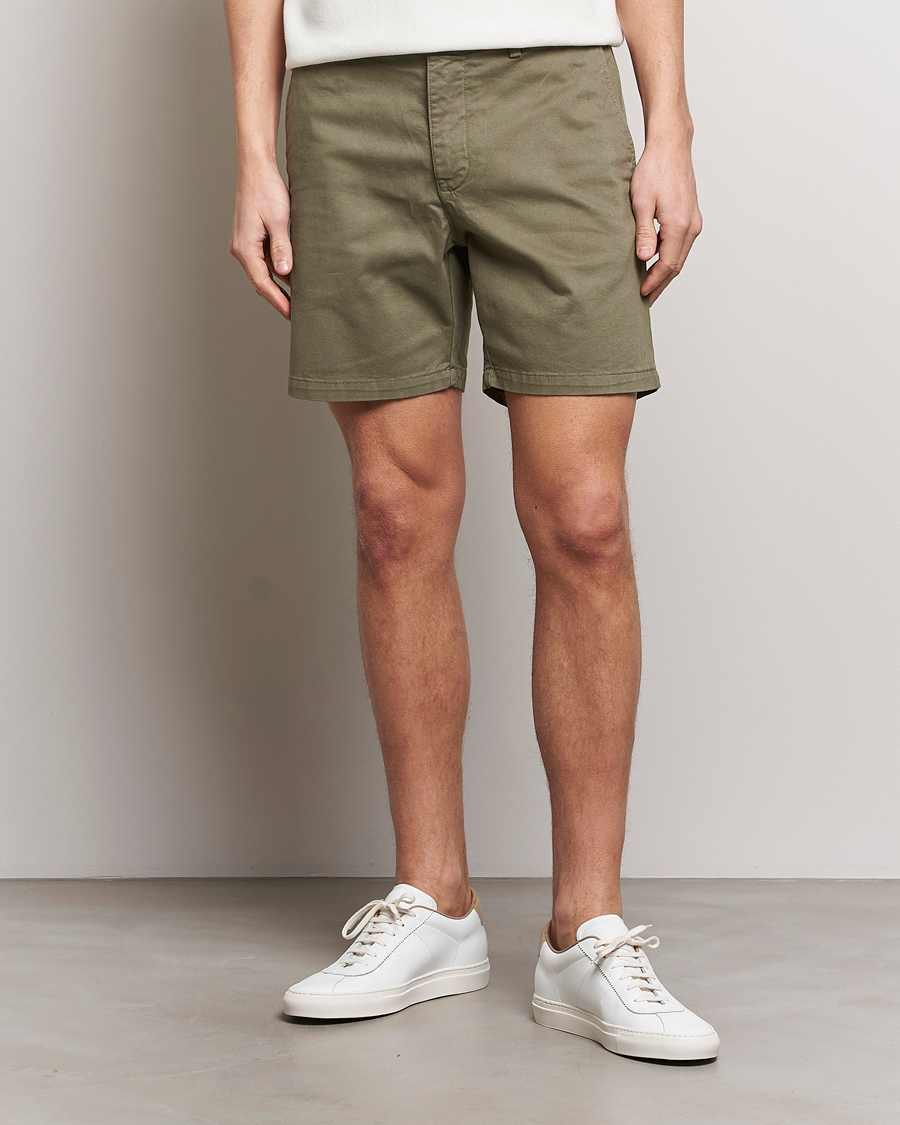 Herren | Tiger of Sweden | Tiger of Sweden | Caid Cotton Chino Shorts Dusty Green