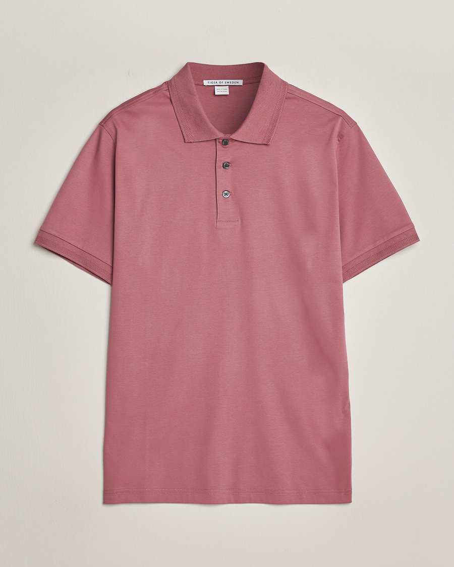 Herren | Poloshirts | Tiger of Sweden | Riose Cotton Polo Rose Brown