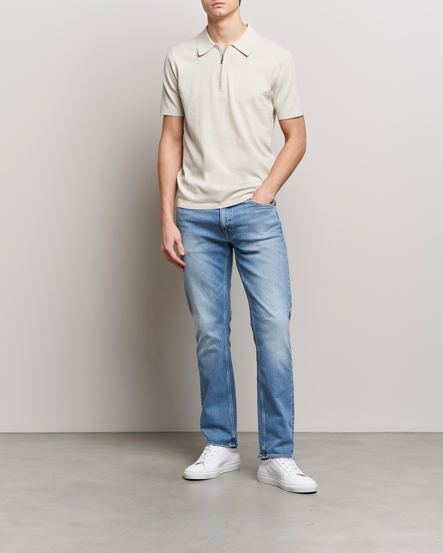 Herren | Poloshirts | Tiger of Sweden | Orbit Knitted Cotton Polo Off White