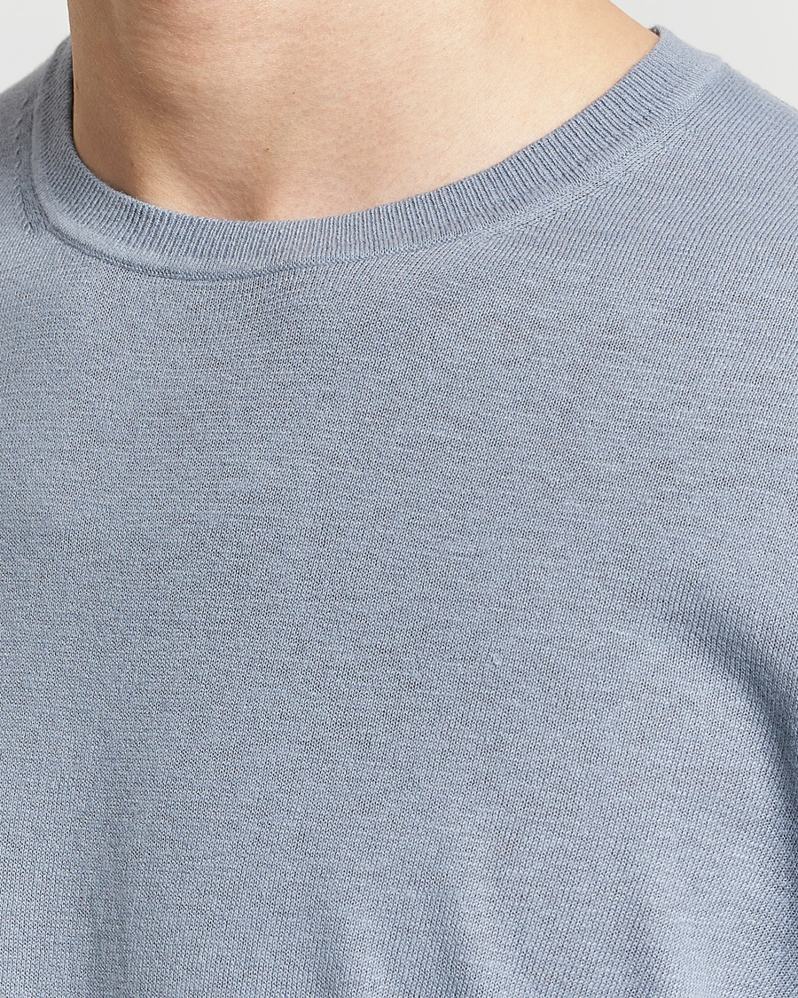 Herren | Pullover | Tiger of Sweden | Michas Cotton/Linen Knitted Sweater Polar Blue