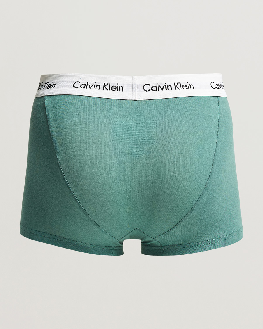 Herren | Calvin Klein | Calvin Klein | Cotton Stretch Trunk 3-pack Blue/Dust Blue/Green