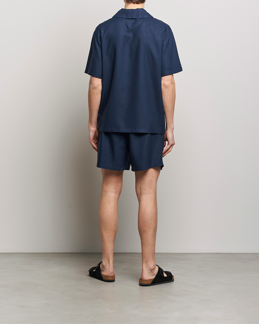 Herren | Pyjamas | Calvin Klein | Viscose Short Sleeve Pyjama Set Blue Shadow