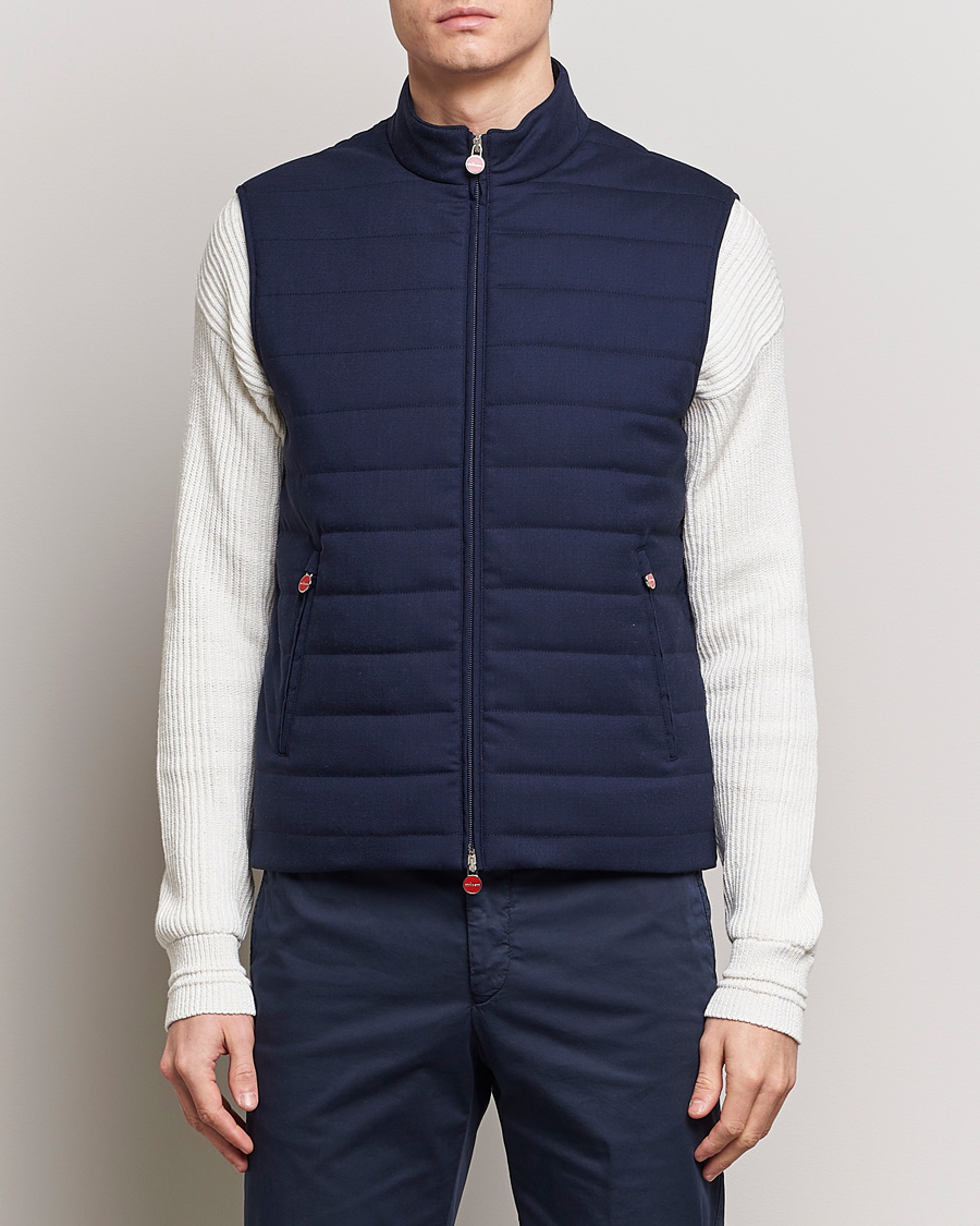 Herren | Stilvolle Jacken | Kiton | Technical Wool Gilet Navy