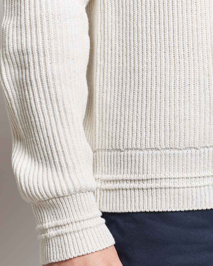 Herren | Pullover | Kiton | Cotton/Silk Rib Pullover Off White