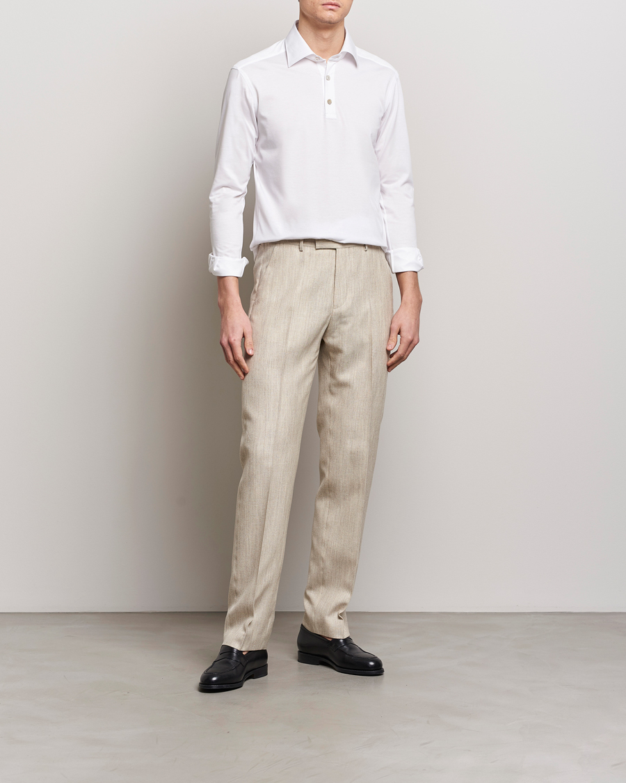 Herren | Hemden | Kiton | Popover Shirt White
