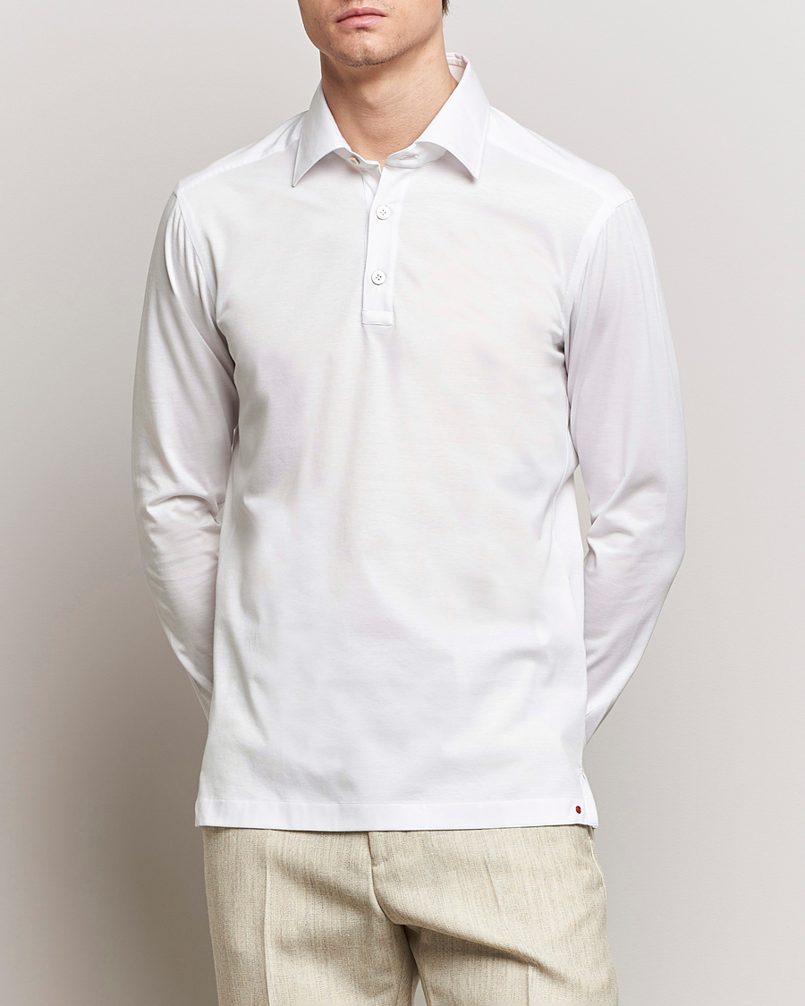 Herren | Italian Department | Kiton | Popover Shirt White