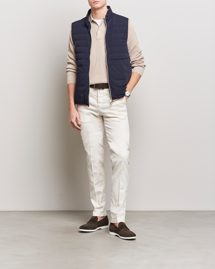 Herren | Hosen | Kiton | Linen Trousers Light Beige