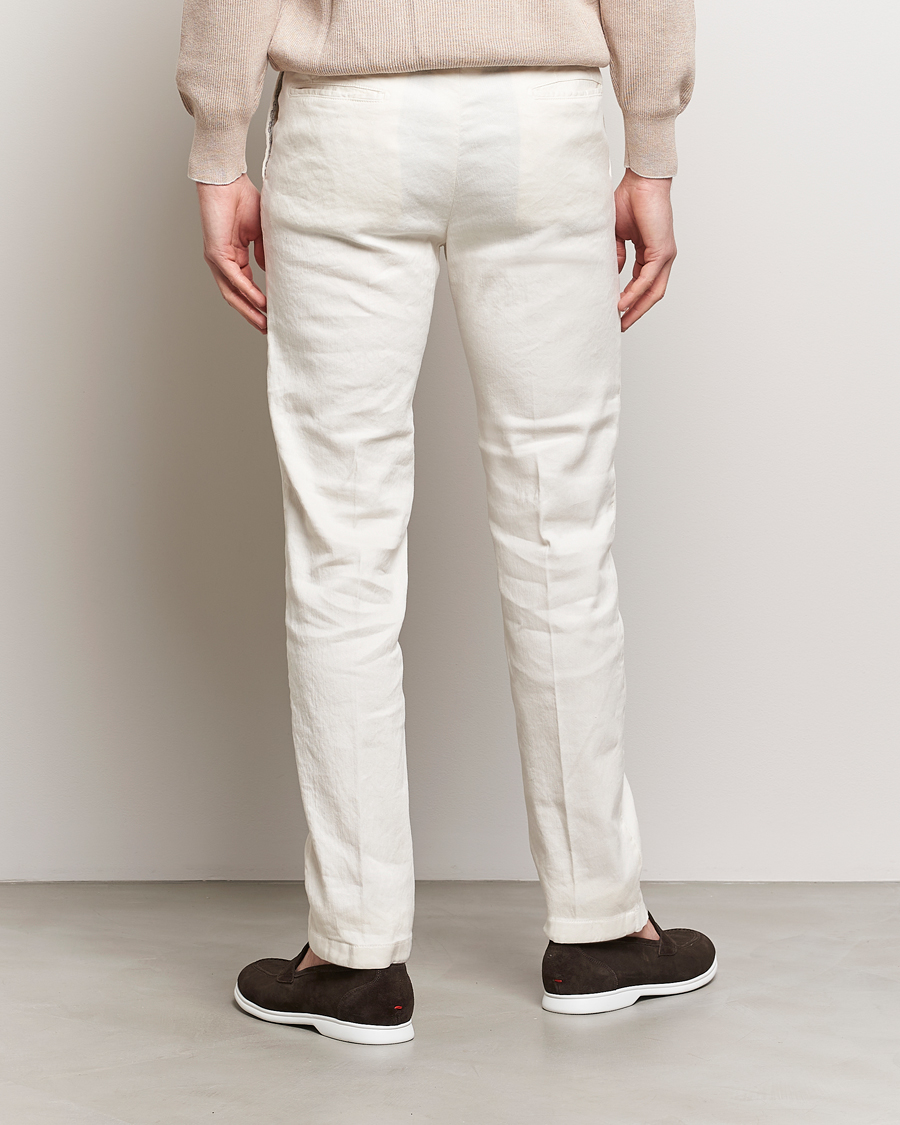 Herren | Hosen | Kiton | Linen Trousers Light Beige