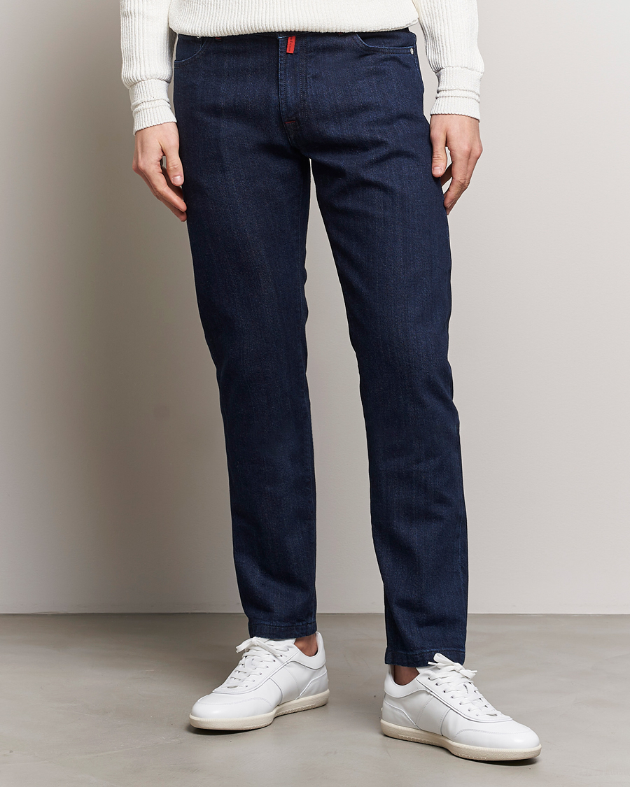 Herren | Slim fit | Kiton | Slim Fit 5-Pocket Jeans Dark Indigo