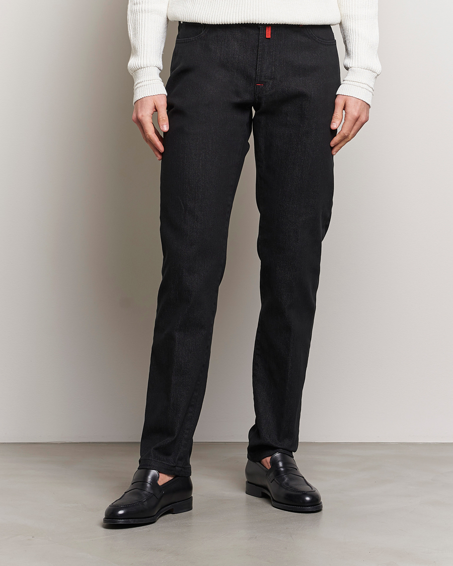 Herren | Italian Department | Kiton | Slim Fit 5-Pocket Jeans Black