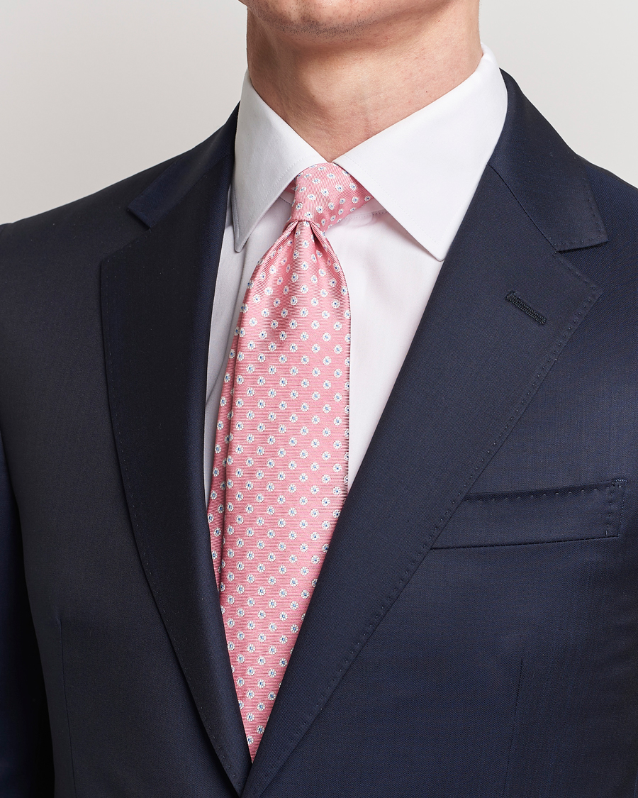 Herren | Krawatten | Kiton | Micro Flower Silk Tie Pink