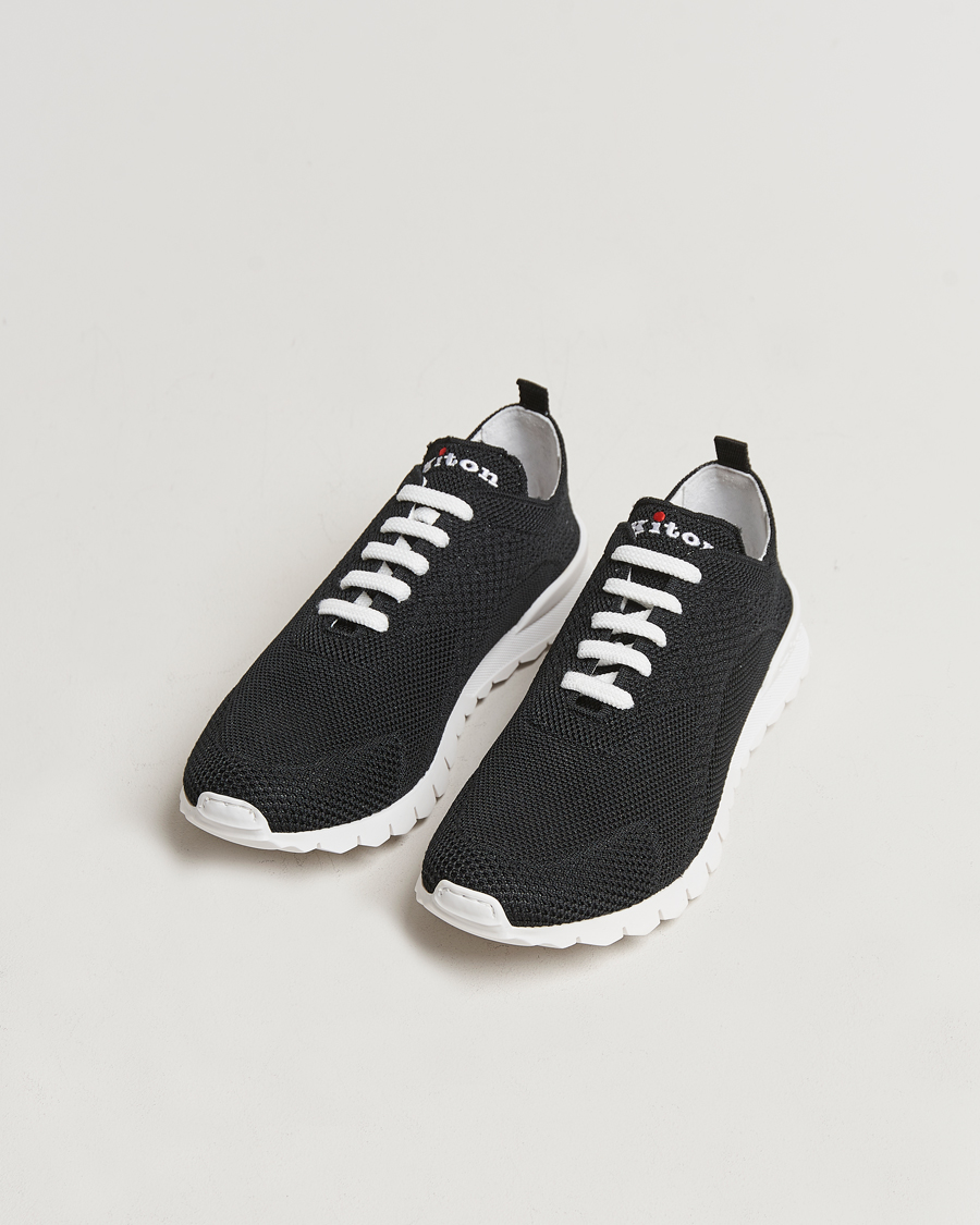 Herren | Schuhe | Kiton | Mesh Running Sneakers Black