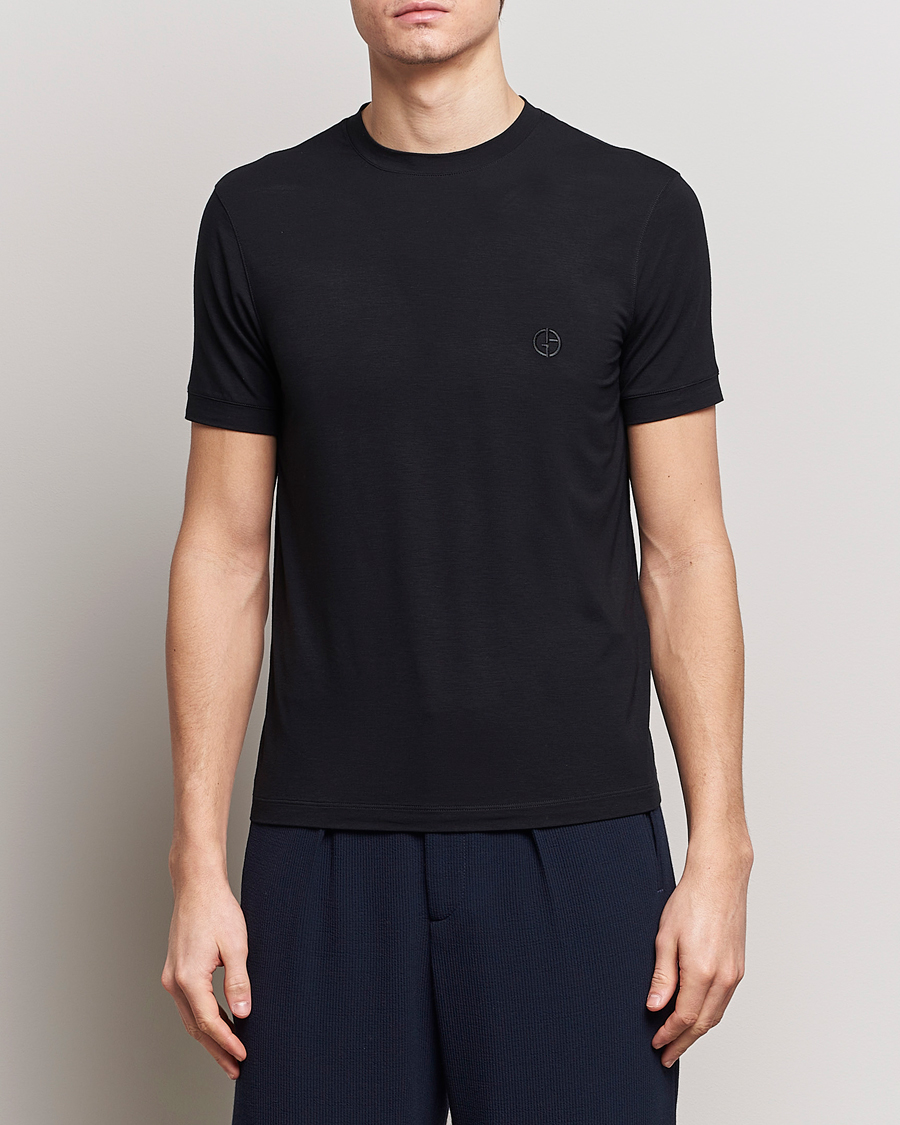 Herren | Kategorie | Giorgio Armani | Embroidered Logo T-Shirt Black