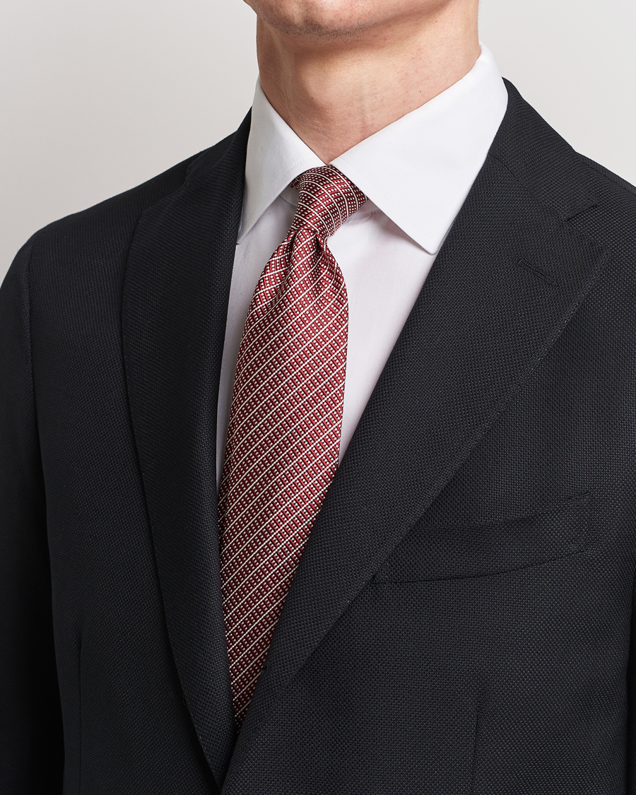 Herren | Italian Department | Giorgio Armani | Jacquard Silk Tie Ruby