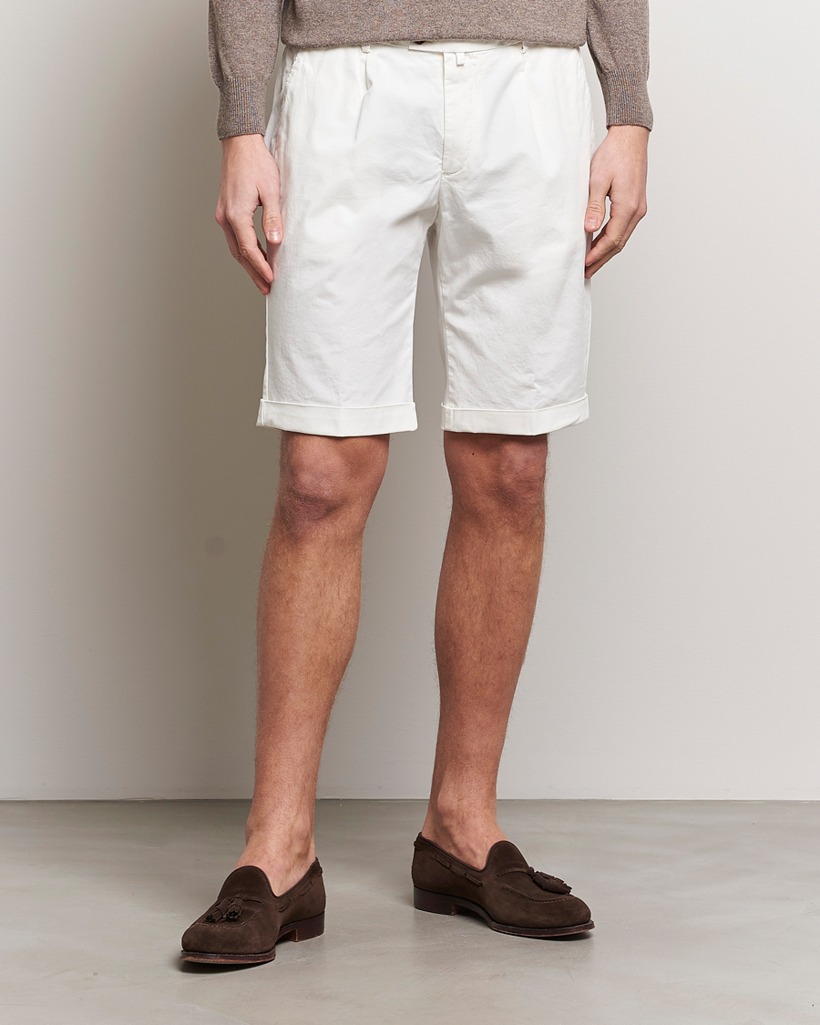 Herren | Shorts | Briglia 1949 | Pleated Cotton Shorts White