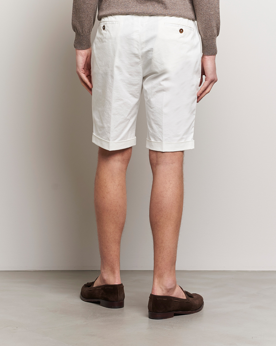 Herren | Shorts | Briglia 1949 | Pleated Cotton Shorts White