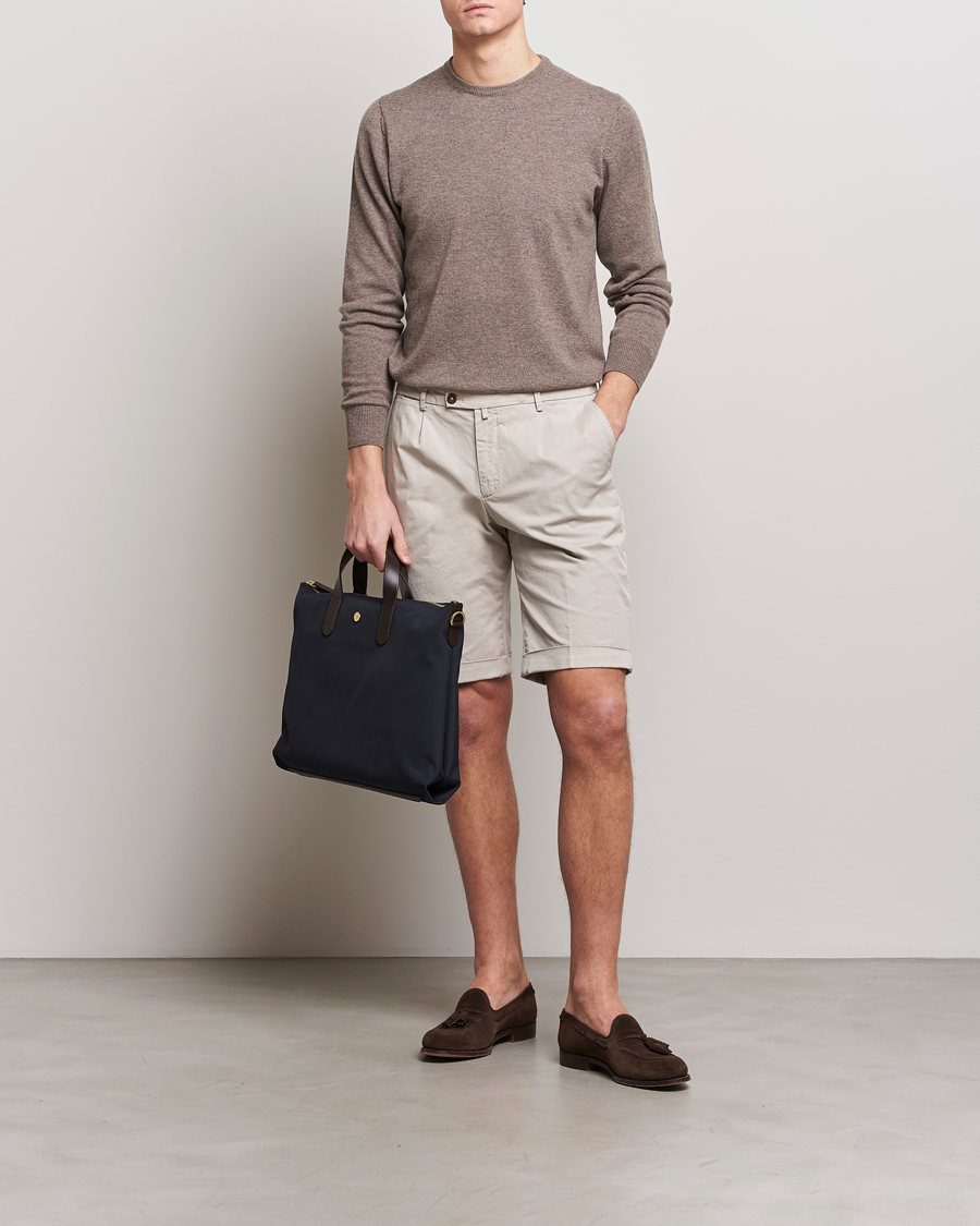 Herren | Shorts | Briglia 1949 | Pleated Cotton Shorts Beige