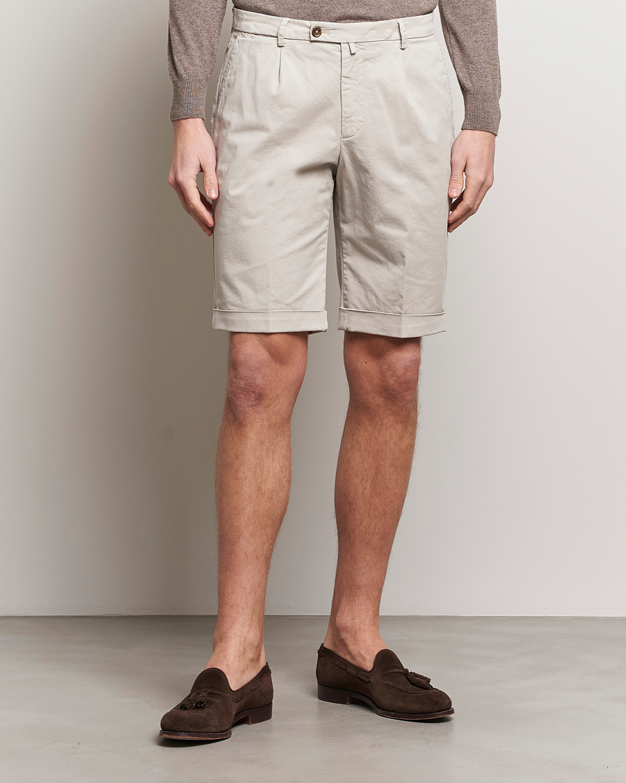Herren | Kategorie | Briglia 1949 | Pleated Cotton Shorts Beige
