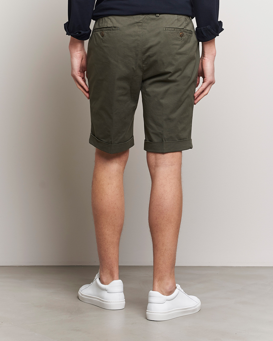 Herren | Shorts | Briglia 1949 | Pleated Cotton Shorts Olive