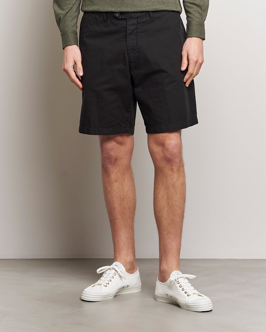 Herren | Italian Department | Briglia 1949 | Easy Fit Cotton Shorts Black