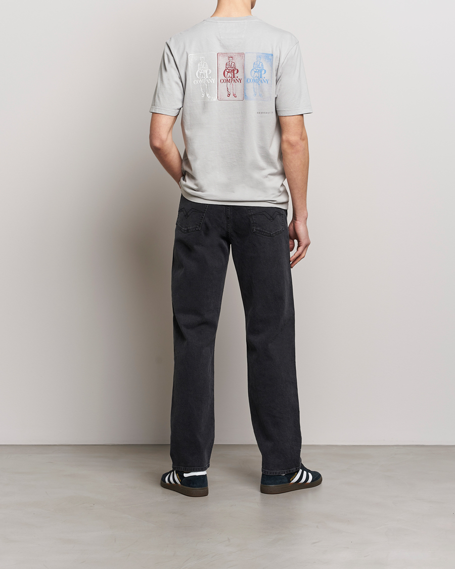 Herren | T-Shirts | C.P. Company | Short Sleeve Hand Printed T-Shirt Grey
