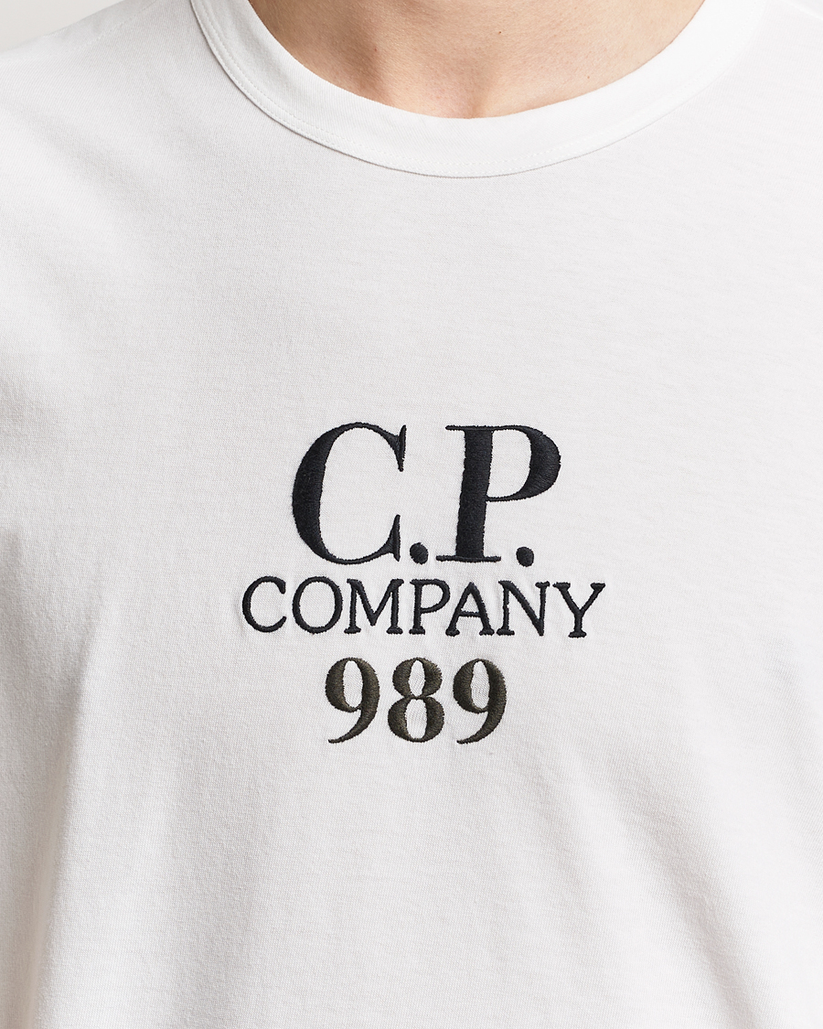 Herren | T-Shirts | C.P. Company | Brushed Cotton Embroidery Logo T-Shirt White