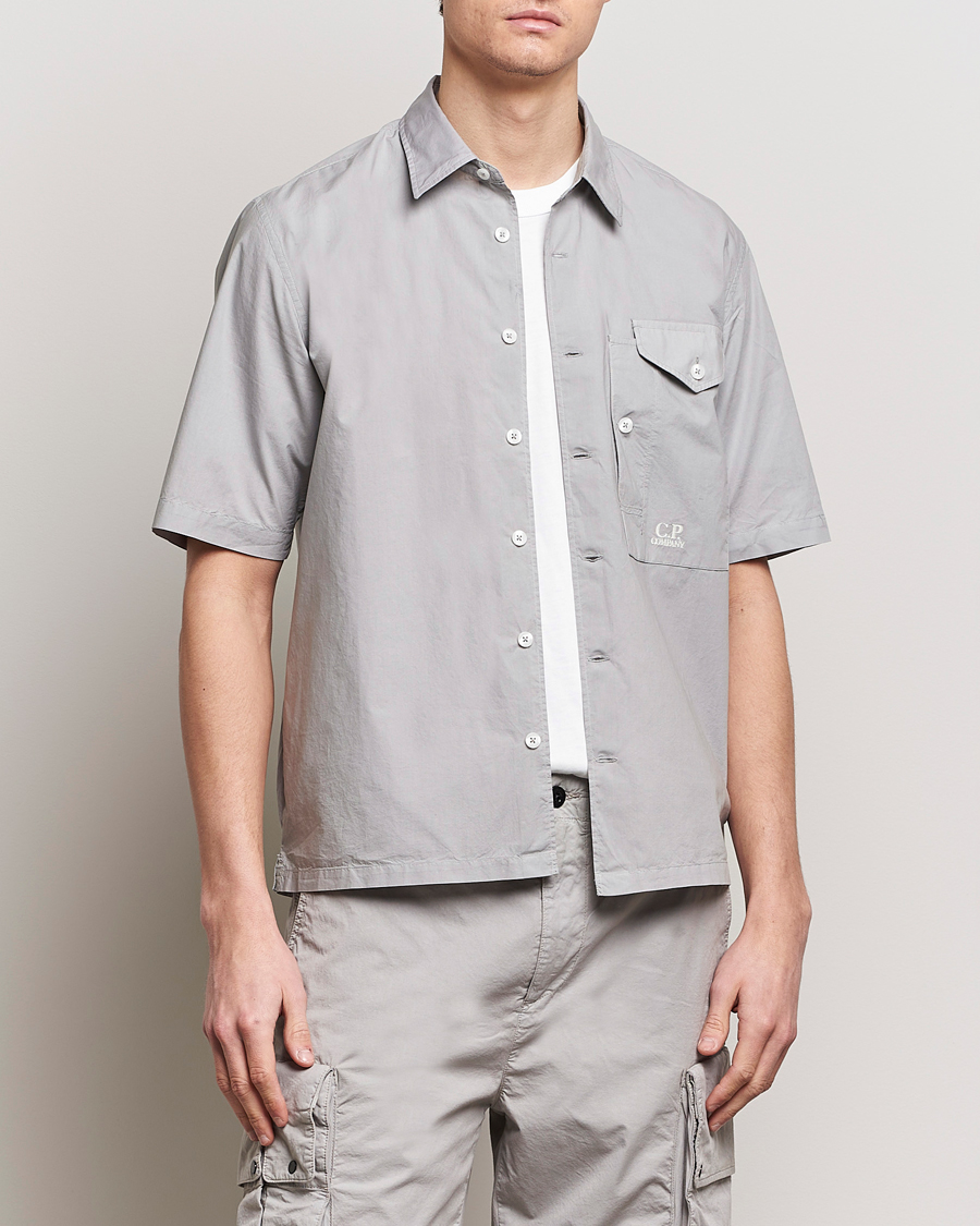 Herren | Hemden | C.P. Company | Short Sleeve Popline Shirt Grey