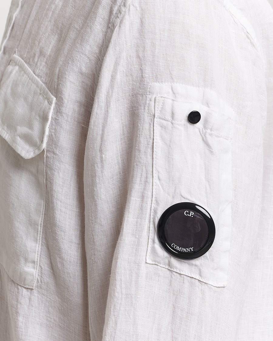 Herren | Hemden | C.P. Company | Long Sleeve Linen Shirt White
