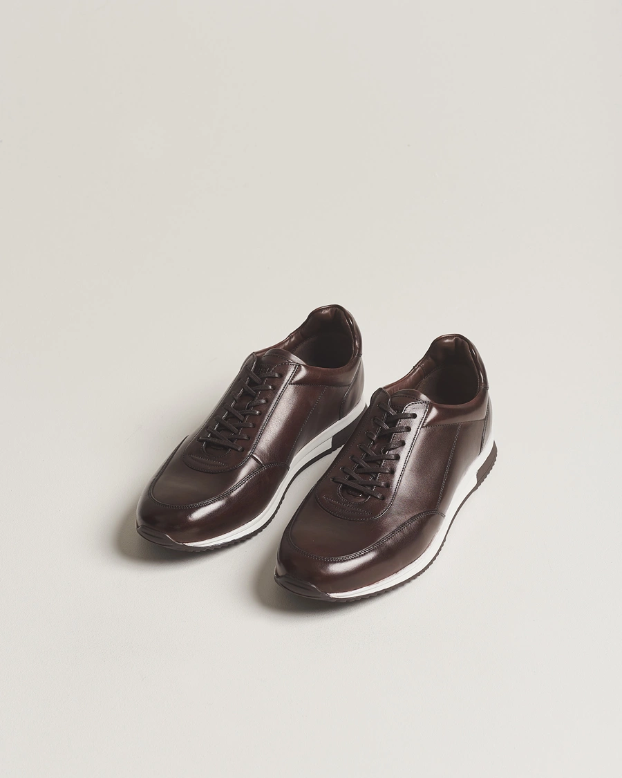 Herren | Kategorie | Loake 1880 | Bannister Leather Running Sneaker Dark Brown