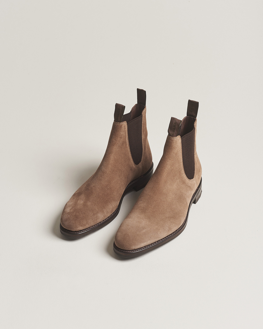 Herren | Handgefertigte Schuhe - Schuhspanner inklusive | Loake 1880 | Emsworth Chelsea Boot Flint Suede