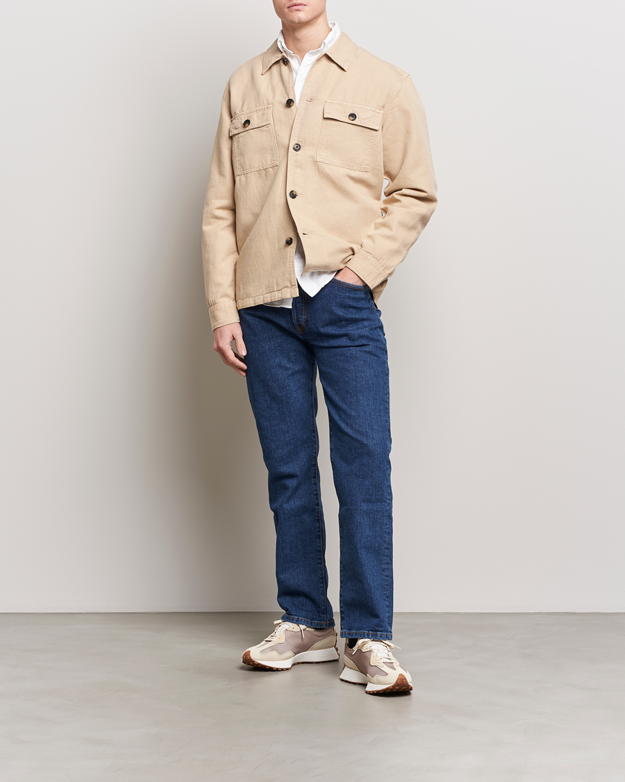 Herren | Hemden | GANT | Linen/Cotton Twill Overshirt Dry Sand