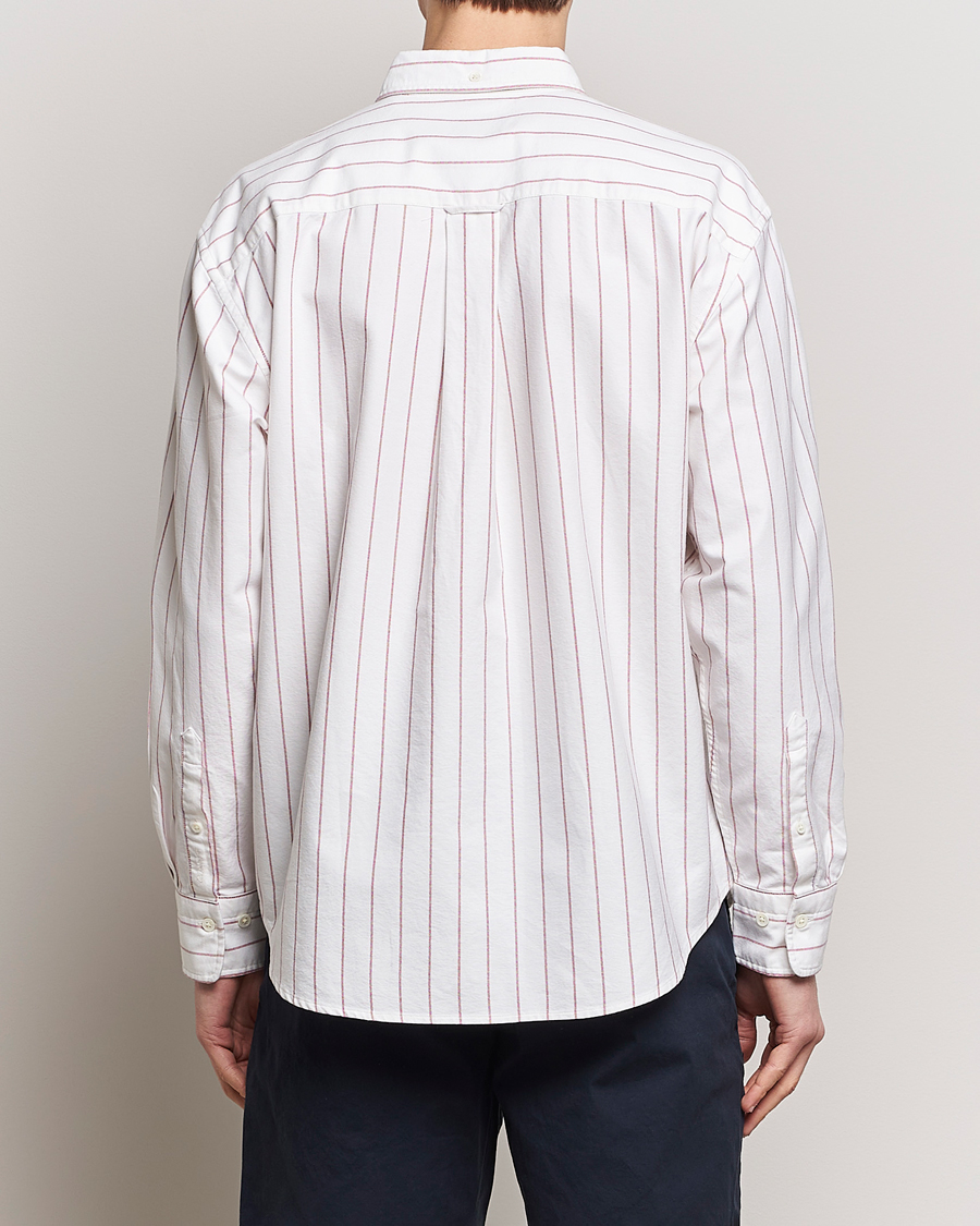 Herren | Hemden | GANT | Relaxed Fit Heritage Striped Oxford Shirt White/Red