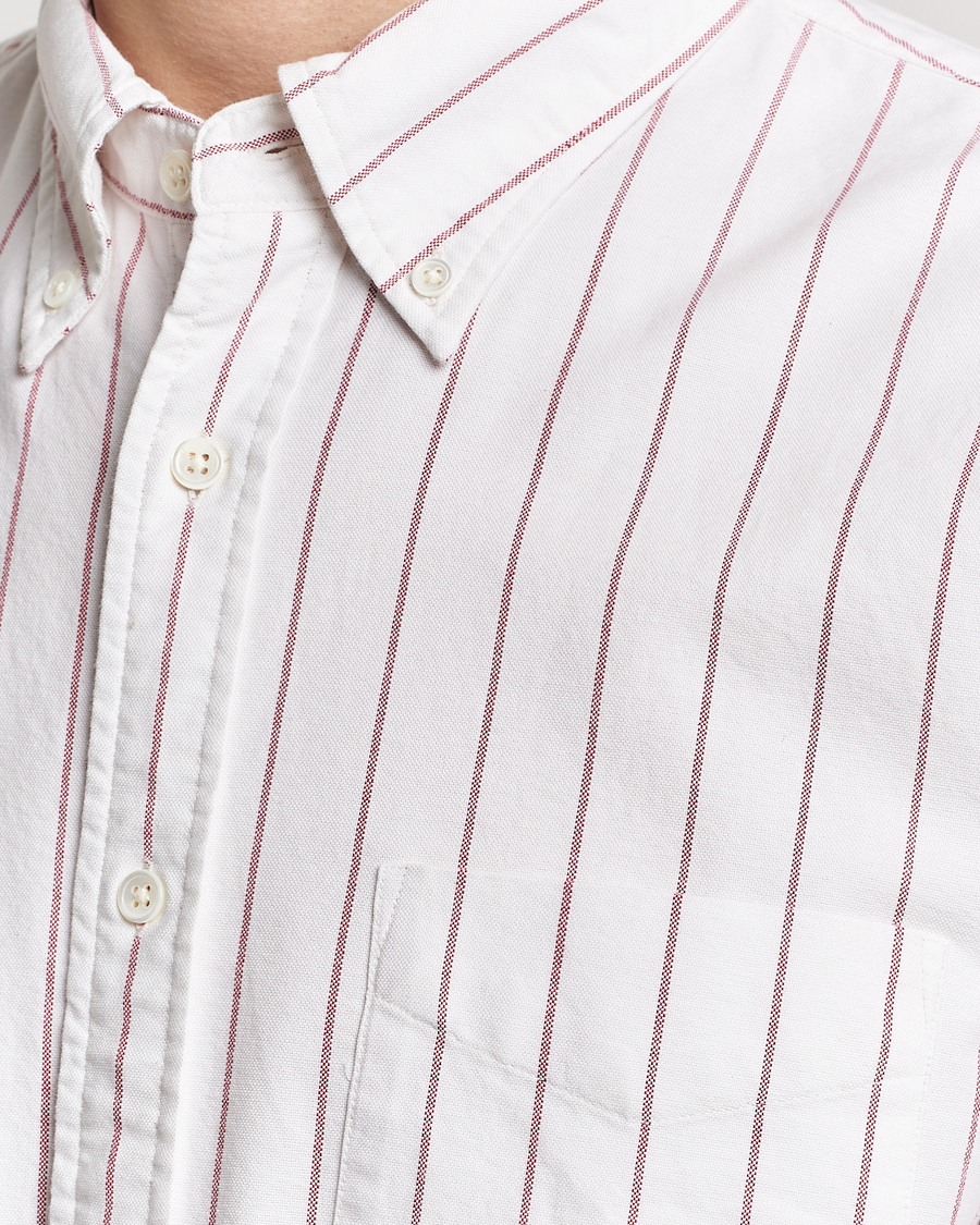 Herren | Hemden | GANT | Relaxed Fit Heritage Striped Oxford Shirt White/Red