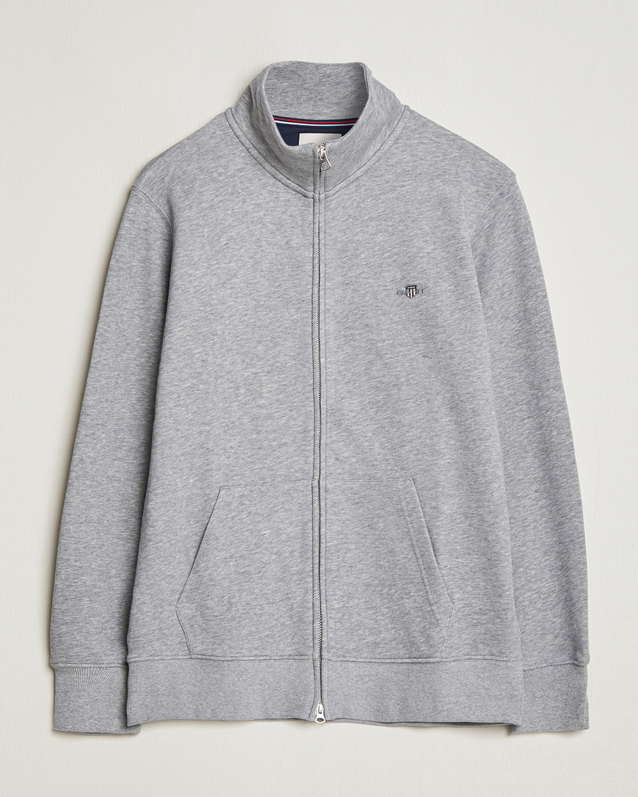 Herren | Pullover | GANT | Original Full Zip  Grey Melange