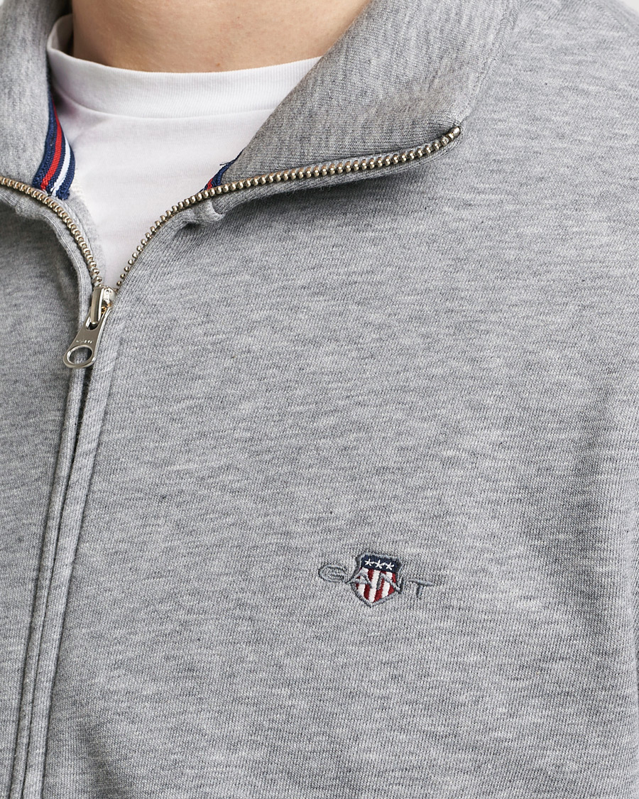 Herren | Pullover | GANT | Original Full Zip  Grey Melange