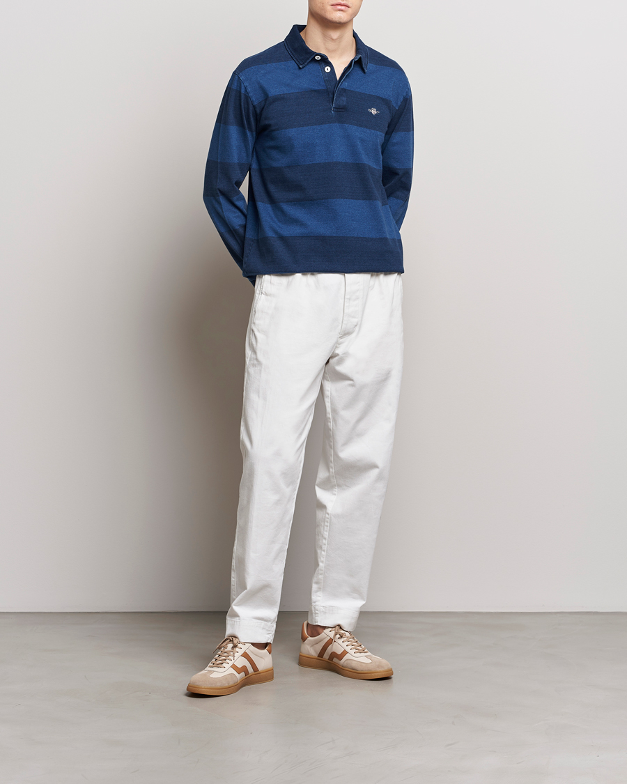 Herren | Pullover | GANT | Barstriped Rugger Navy/Indigo