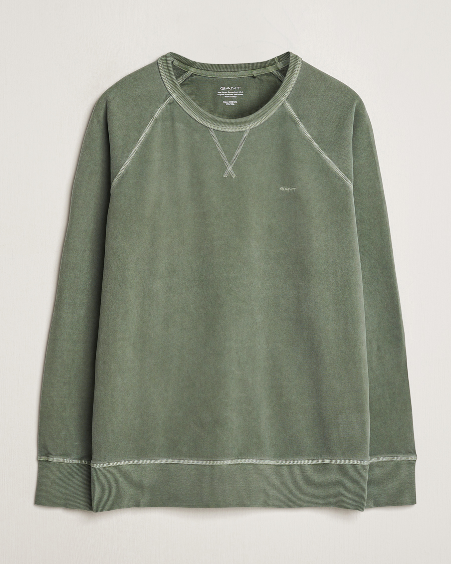 Herren | Pullover | GANT | Sunbleached Crew Neck Sweatshirt Pine Green