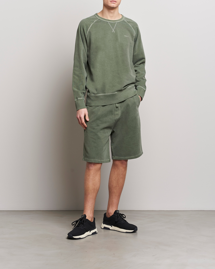 Herren | Pullover | GANT | Sunbleached Crew Neck Sweatshirt Pine Green