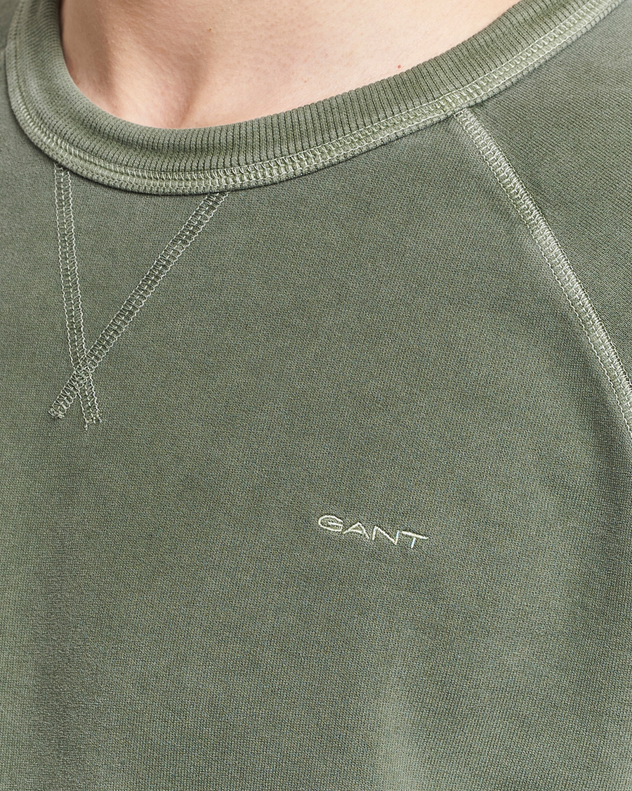 Herren | Pullover | GANT | Sunbleached Crew Neck Sweatshirt Pine Green