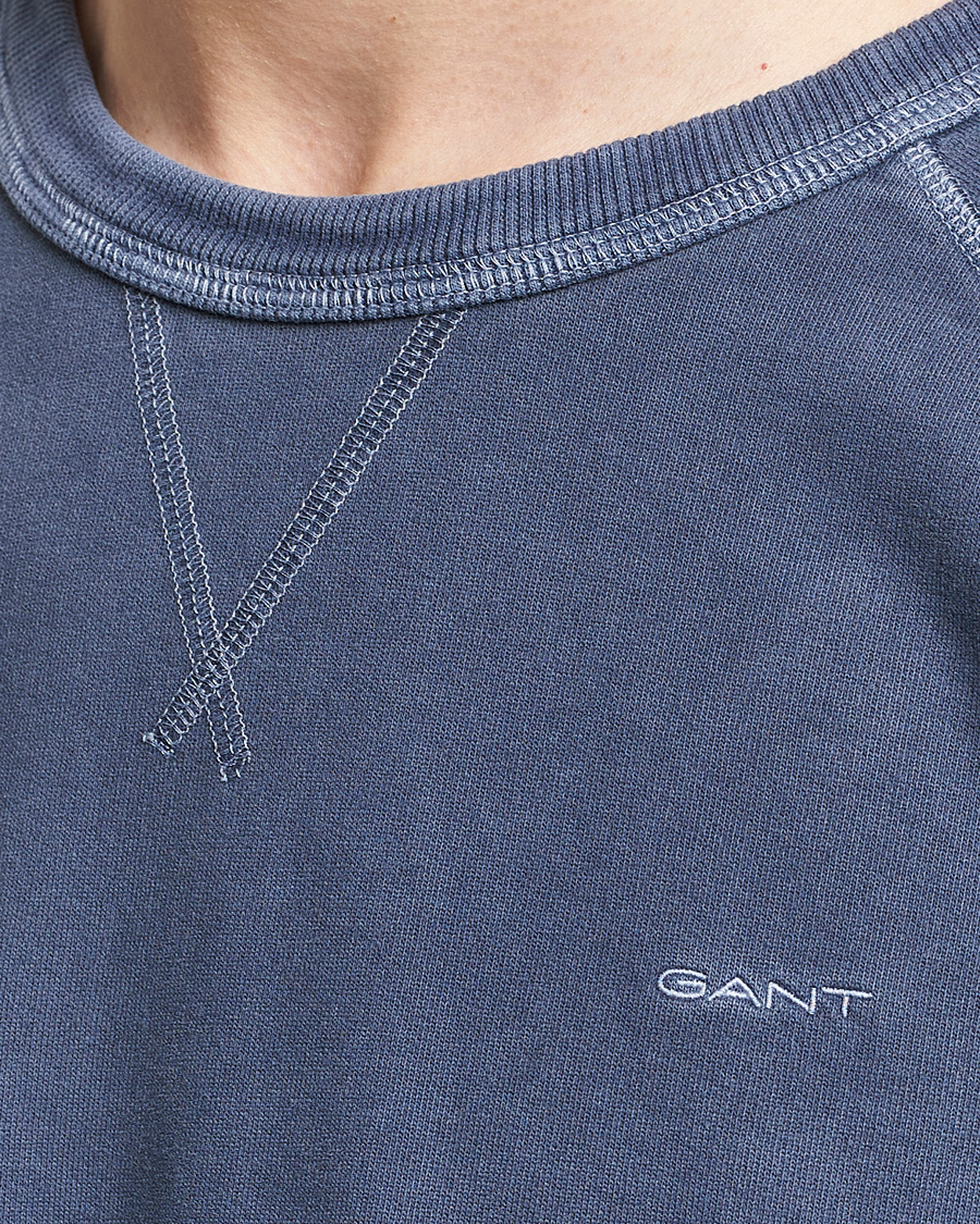 Herren | Pullover | GANT | Sunbleached Crew Neck Sweatshirt Dusty Blue Sea