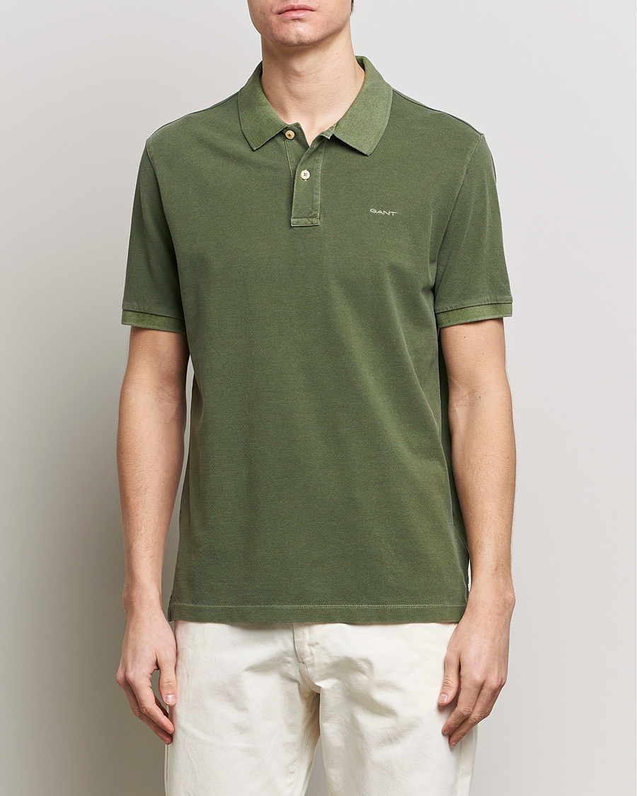 Herren | Poloshirts | GANT | Sunbleached Polo Pine Green