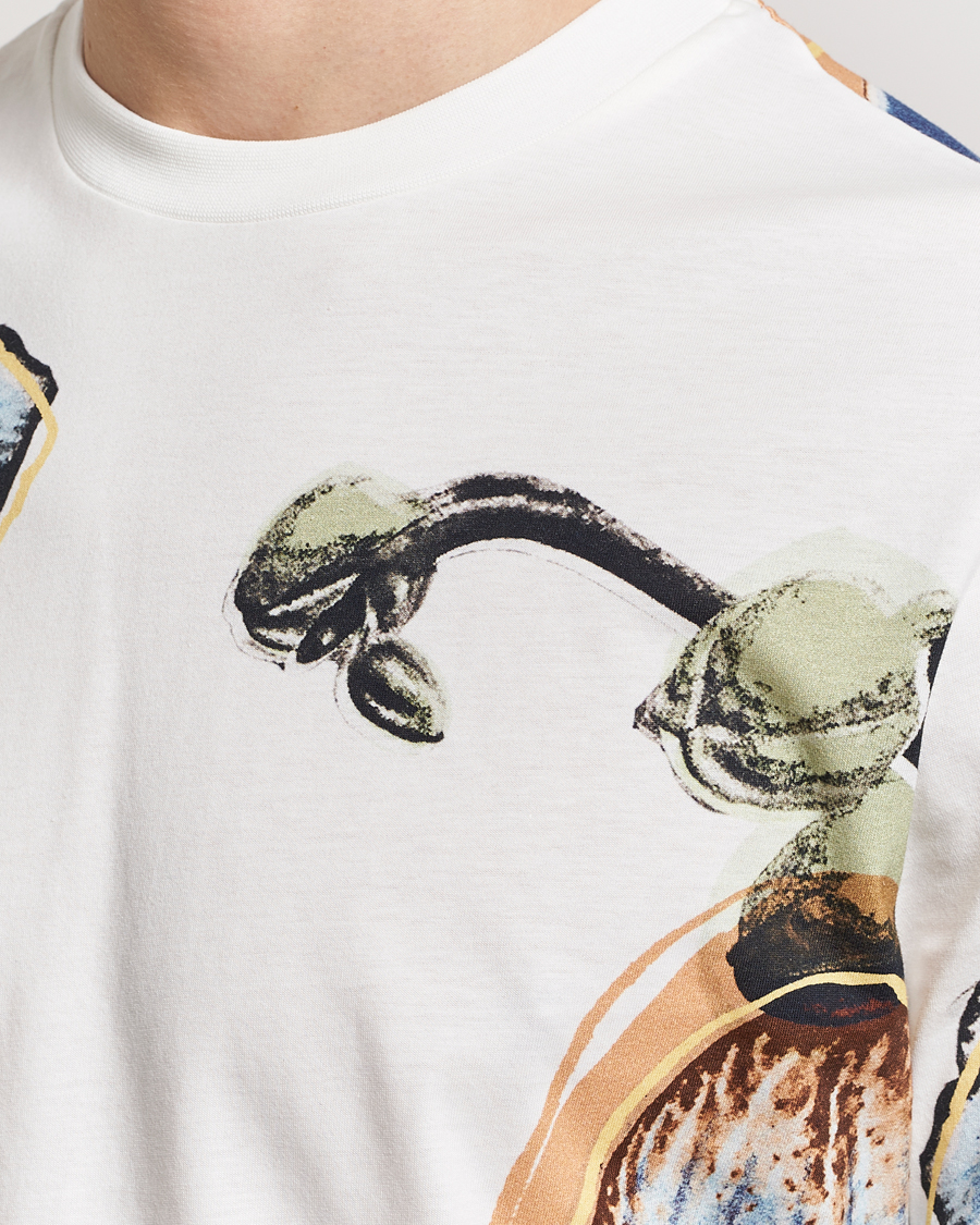 Herren | T-Shirts | Paul Smith | Organic Cotton Printed Orchid T-Shirt White