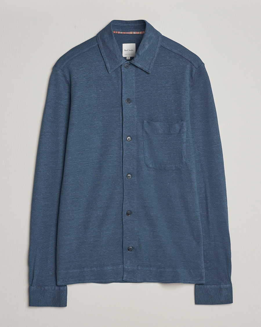 Herren | Hemden | Paul Smith | Linen Jersey Shirt Blue
